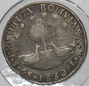 Bolivia 1830 4 Soles Llama animal 491231 combine shipping