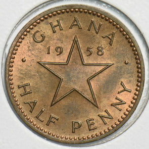 Ghana 1958 1/2 Penny 0 197758 combine shipping