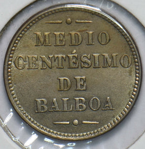 Panama 1907 Double Die 1/2 Centesimo 292638 combine shipping