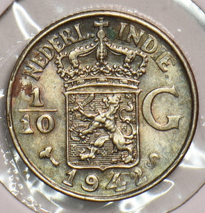 Netherlands East Indies 1942 S 1/10 Gulden 199184 combine shipping
