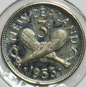 New Zealand 1953 3 Pence 903646 combine shipping