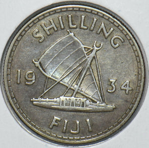 Fiji 1934 Shilling 151200 combine shipping
