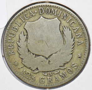 Dominican Republic 1897 1/2 Peso 193044 combine shipping
