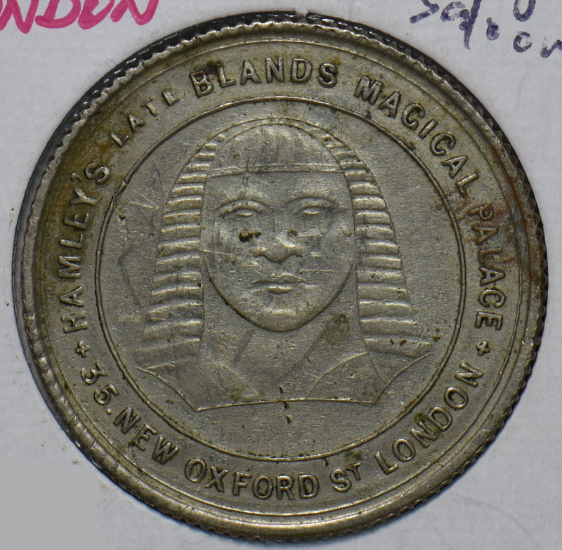 Great Britain Token MT-150 Hamley's Magical Saloons, London GR0301 combine ship