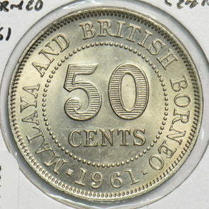 Malaya and British Borneo 1961 50 Cents 298469 combine shipping