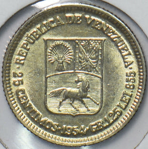 Venezuela 1954 25 Centimos Horse animal 193686 combine shipping