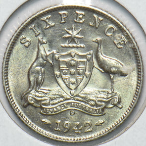 Australia 1942 6 Pence Kangaroo animal Ostrich Georgivs VI 902072 combine shippi