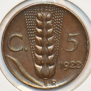 Italy 1922 R 5 Centesimi 151067 combine shipping