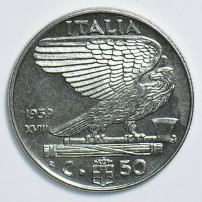 Italy 1939 50 Centesimi Eagle animal 198179 combine shipping