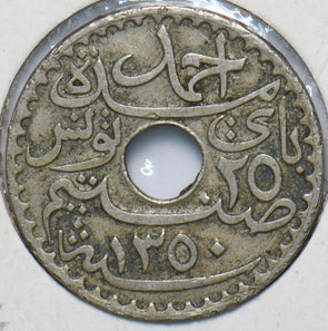 Tunisia 1931 AH 1350 25 Centimes 150728 combine shipping