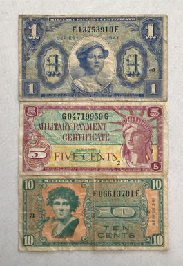 Military Payment Certificates Series 541: 10 Cents (Circs);Dollar (Circs),Serie