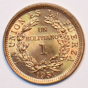Bolivia 1951 Boliviano 295607 combine shipping