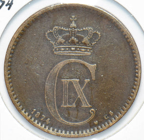 Denmark 1874 5 Ore Porpoise animal 192497 combine shipping
