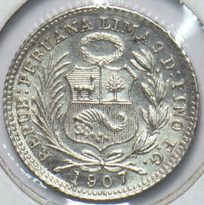 Peru 1907 1/2 Dinero 293809 combine shipping