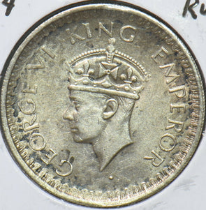 British India 1944 1/2 Rupee 295414 combine shipping