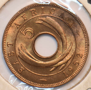 East Africa 1952 Y-33 5 Cents 193508 combine shipping