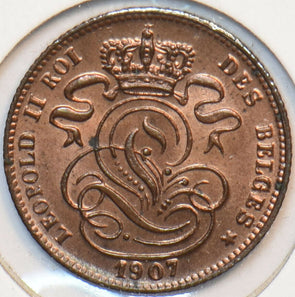 Belgium 1907 Cent Lion animal 195419 combine shipping
