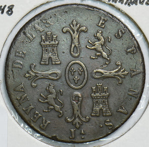Spain 1848 8 Maravedis 299088 combine shipping