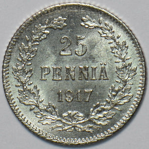 Finland 1917 25 Pennia Eagle animal 294481 combine shipping