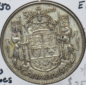 Canada 1950 50 Cents Lion animal Horse No lines in 1950 150605 combine shipping