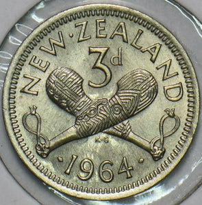 New Zealand 1964 3 Pence 196467 combine shipping