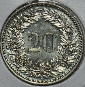 Switzerland 1906 20 Rappen UNC 297517 combine shipping
