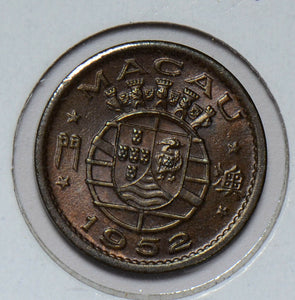 Macau 1952  5 Avos toned UNC M0086 combine shipping