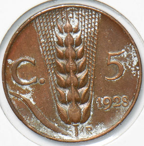 Italy 1928 Vittorio Emanvele III 5 Centesimi 192214 combine shipping
