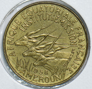 French Colonies 1958 5 Francs Cameroon Gazelle 198807 combine shipping