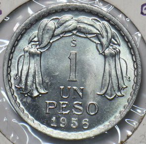 Chile 1956 S Peso BU Y-52 294907 combine shipping