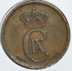 Denmark 1897 2 Ore Porpoise 240967 combine shipping