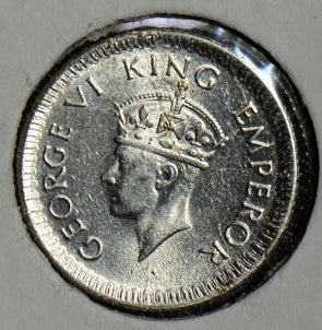 British India 1943 1/4 Rupee silver  combine shipping I0274 combine shipping