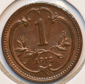 Austria 1913 Heller Eagle animal 193447 combine shipping