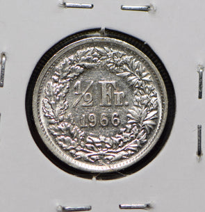 Switzerland 1966 1/2 Franc  191738 combine shipping