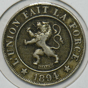 Belgium 1894 10 Centimes Lion animal 151906 combine shipping