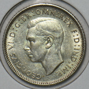 Australia 1942 D 6 Pence Kangaroo animal Emu 195604 combine shipping