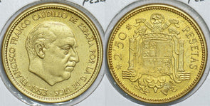 Spain 1953 2 1/2 Pesetas 198445 combine shipping