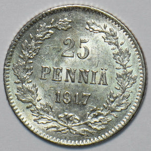 Finland 1917 25 Pennia Eagle animal 294486 combine shipping