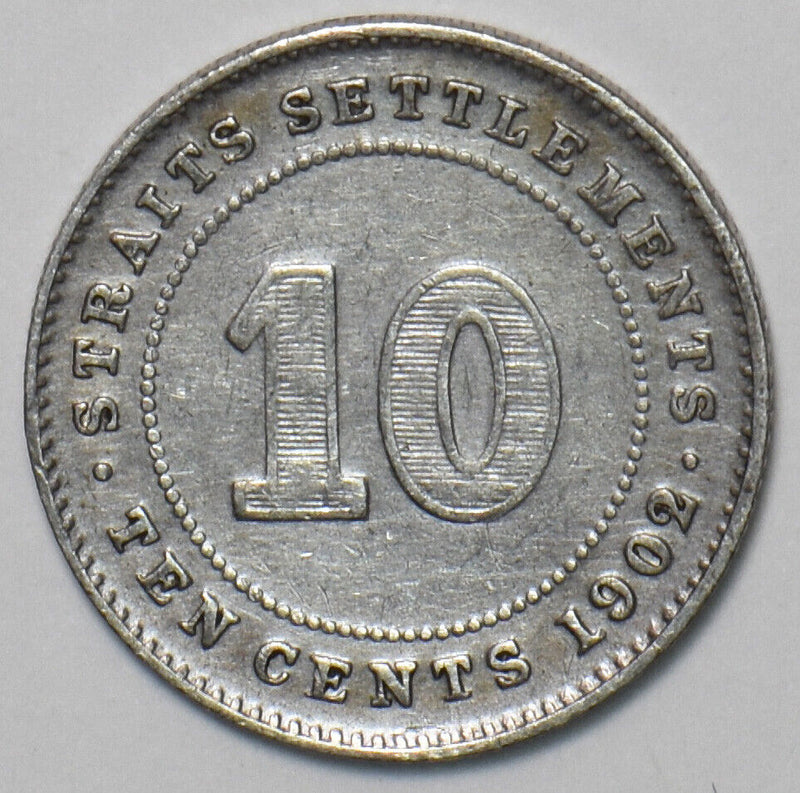 Straits Settlements 1902 10 Cents 151439 combine shipping
