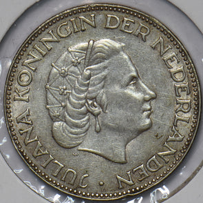 Netherlands 1959 2 1/2 Gulden Lion animal 194662 combine shipping