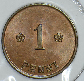 Finland 1922 Penny Lion animal 290987 combine shipping