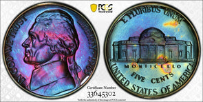 1963 5 Cents PCGS Proof 67 Jefferson Nickel stunning color PC1475 combine shipp