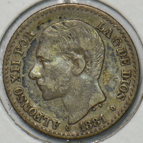 Spain 1881 50 Centesimos 297155 combine shipping