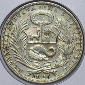 Peru 1924 Sol 295007 combine shipping