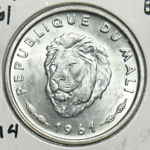 Mali 1961 25 Francs Lion animal BU 197709 combine shipping