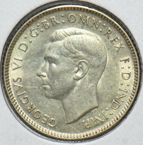Australia 1942 D 6 Pence Kangaroo animal Emu 192750 combine shipping