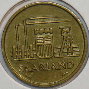 Germany 1954 Saarland 10 Franken 196065 combine shipping