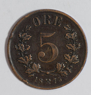 Norway 1875 5 Ore  N0127 combine shipping