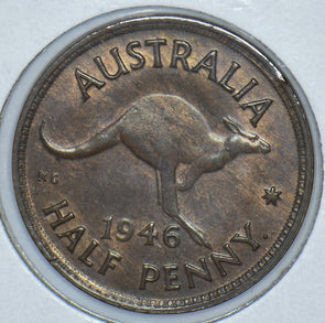 Australia 1946 1/2 Penny Kangaroo animal 150426 combine shipping