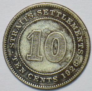 Straits Settlements 1926 10 Cents 903208 combine shipping